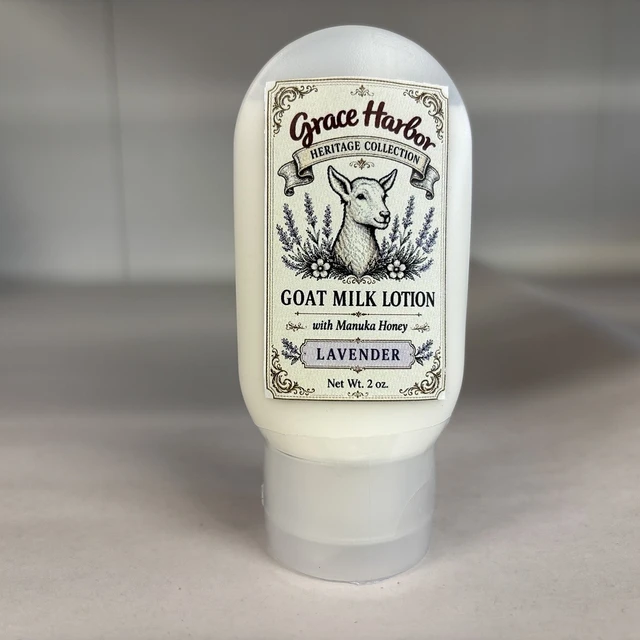 Grace Harbor Lavender Goat Milk Lotion, 2 oz tottle