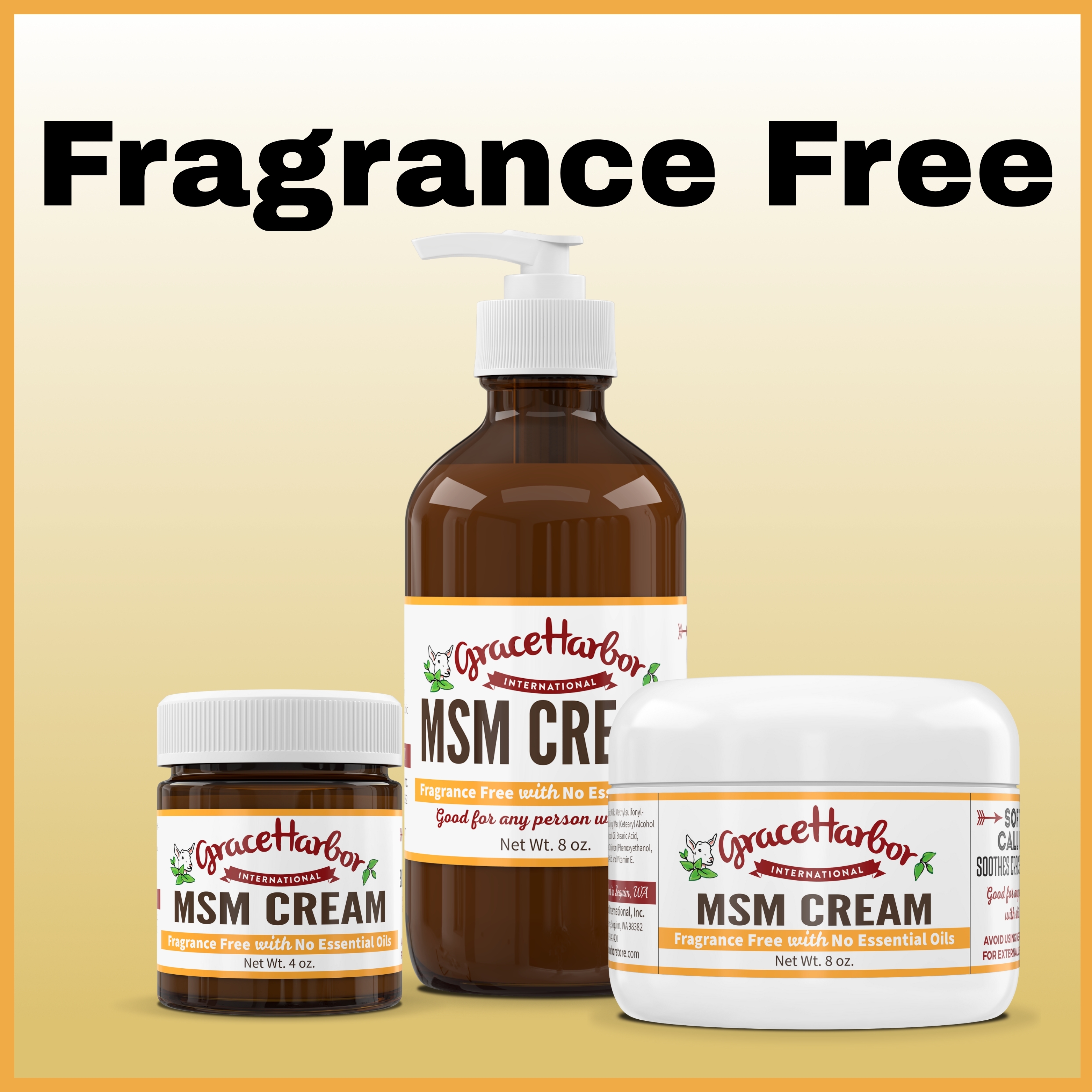 fragrance free msm cream