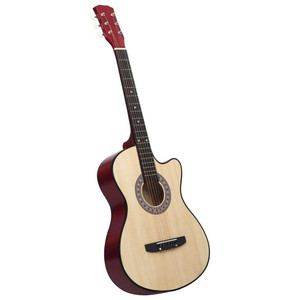  Western Acoustic Cutaway Guitar with 6 Strings 38" Basswood A949-70130