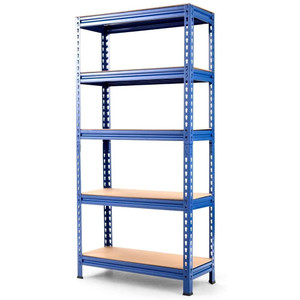 Heavy Duty 60 inch Adjustable 5-Shelf Metal Storage Rack in Navy Blue Q280-BTAAB6088