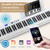88-Key Foldable Digital Piano with MIDI and Wireless BT-White - Color: White D681-MU10079US-WH