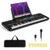 61 Key Electric Portable Digital Keyboard Piano for Beginner-Black - Color: Black D681-MU10116US-BK