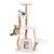 66 Inch Tall Solid Wood Cat Tree Modern Wooden Cat Tower with Perch-White B593-PV10216