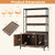 57 Inches Cat Litter Box Enclosure with Storage and Removable Scratcher-Coffee B593-PV10264