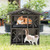 2-storey Wicker Cat House Rattan Kitten Condo Enclosure with Removable Cushions-Gray B593-PV10298