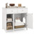 Hidden Cat Washroom Side Cabinet Wooden Pet House with 2 Drawers-White B593-PV10193