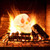 Halloween Fire Pit Skull Halloween Decoration-Beige B593-NP10687