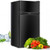 2 Doors Cold-rolled Sheet Compact Refrigerator-Black - Color: Black D681-EP22756US-BK