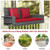 2-Person Patio PE Wicker Hanging Porch Swing Bench Chair Cushion 800 Pounds-Red - Color: Red D681-HW69619RE