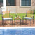 3 Pieces Outdoor Furniture Set Acacia Wood Patio Conversation Set with Cushions-White - Color: White D681-HW72142WH