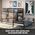 Twin Over Twin Loft Bunk Bed with Bookcase-Dark Brown B593-HU10042+