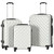 Hardcase Trolley Set 3 pcs Bright Silver ABS A949-91887