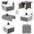 9 Pieces Outdoor Patio Furniture Set with 32-Inch Propane Fire Pit Table-Off White - Color: Off Whi D681-NP10618GR+HW68604WH+