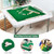 4-Player Mahjong Game Table with Iron Frame - Color: Green D681-UY10011