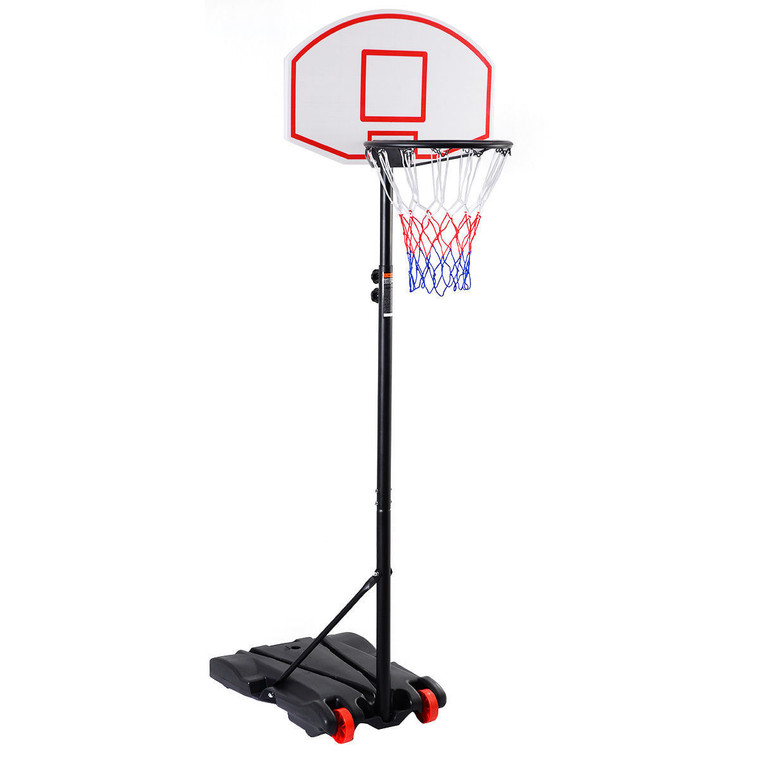 Adjustable Basketball Hoop System Stand with Wheels - Color: Black D681-SP34956