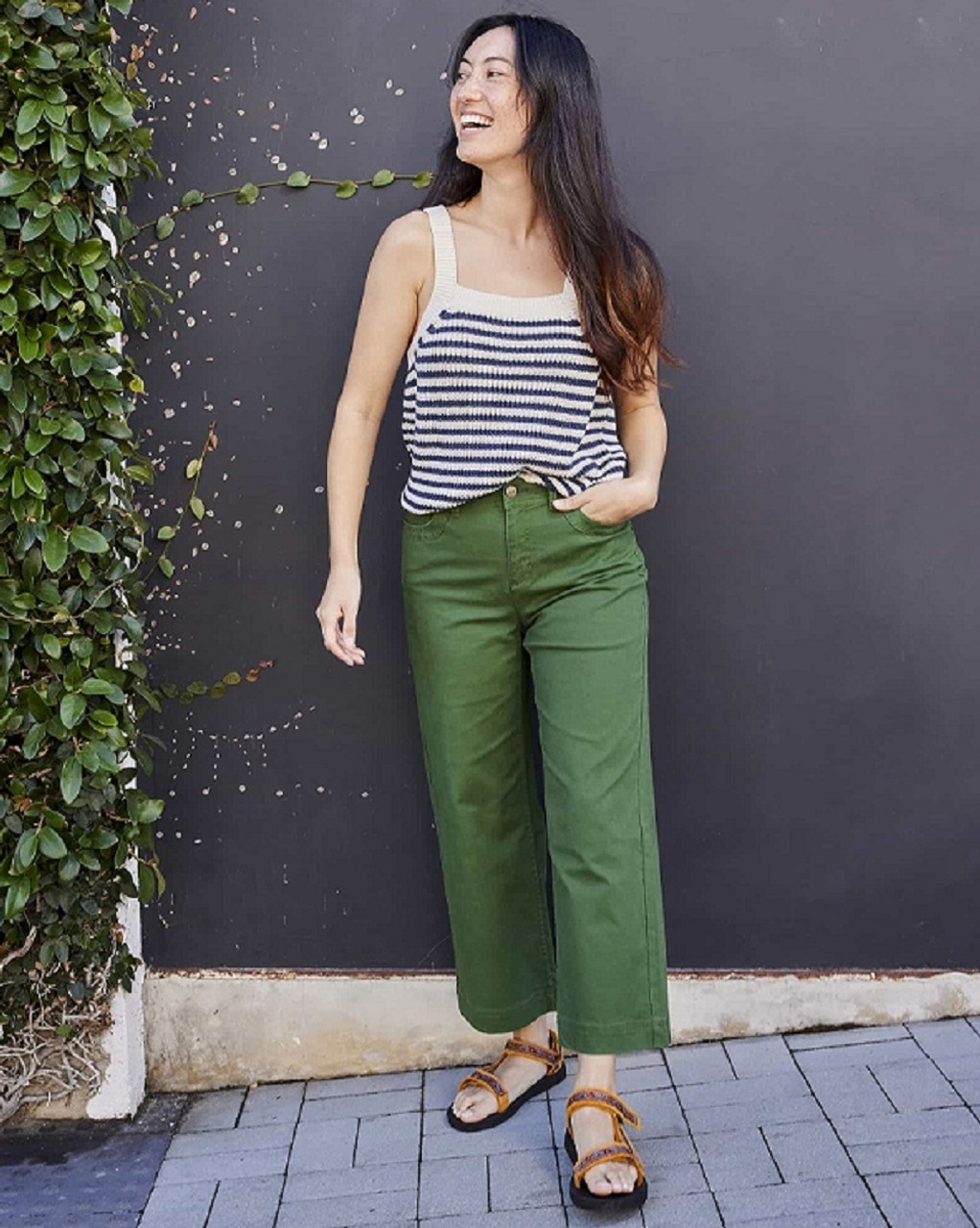 【CAMBIO】Botanical Gobelin Wide Pants Zimmermann Pavilion Belted Wide-Leg Pants - Bergdorf Goodman