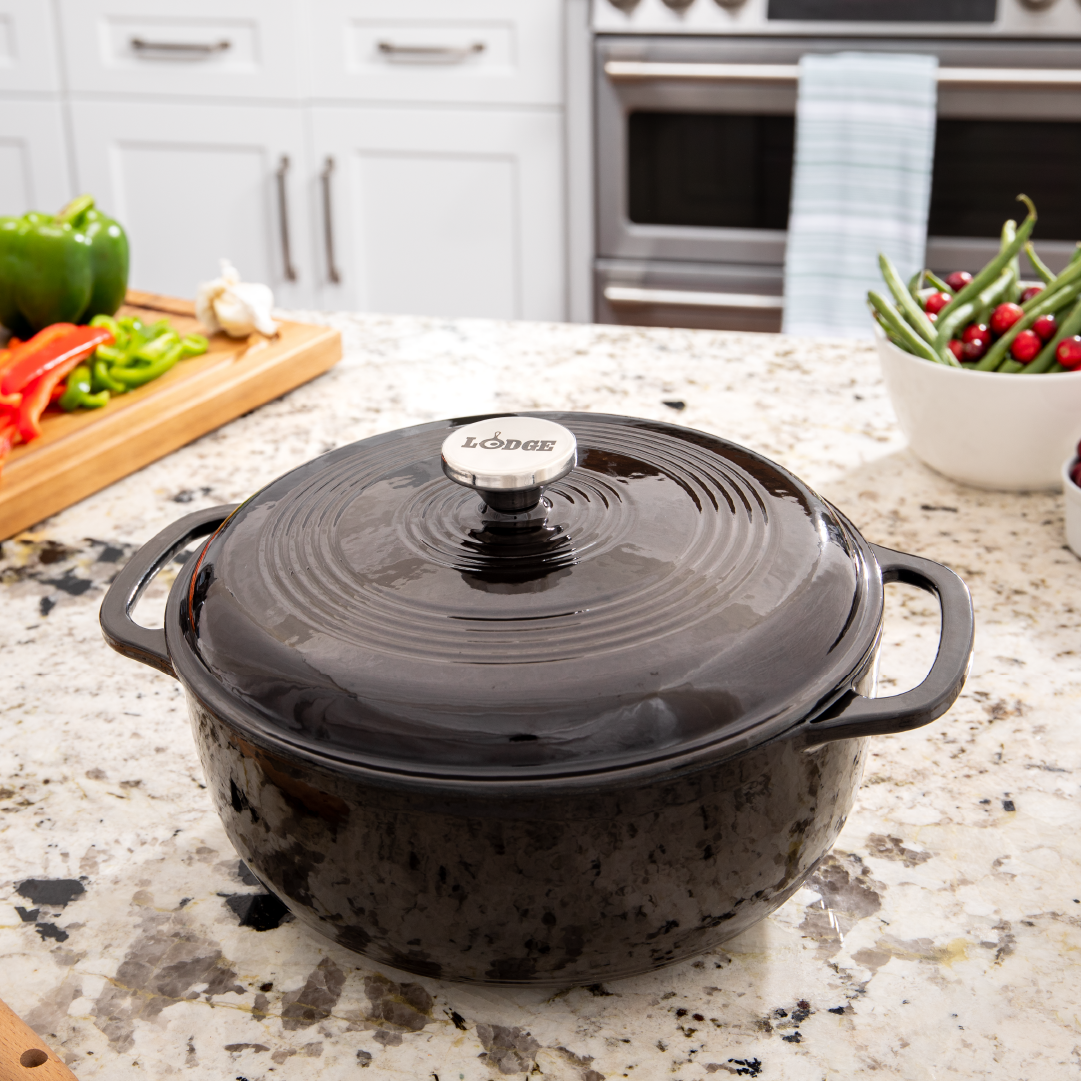 Lodge 6qt Enameled Cast Iron Dutch Oven
