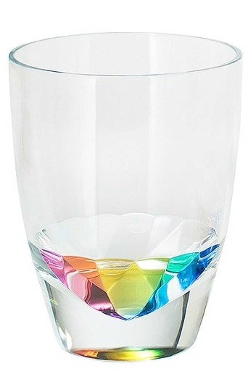 Designer Rainbow Diamond Acrylic Pitcher 2.5 Quarts Crystal Clear BPA Free  - FurniHQ