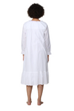 Scoop Neck Embroidered Robe-La Cera
