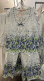100% Cotton Sleeveless Floral PJs-La Cera
