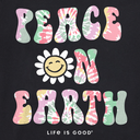 Women's Tie Dye Peace on Earth Daisy Short Sleeve Tee