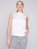 Sleeveless Satin Top-Charlie B