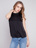 Sleeveless Satin Top-Charlie B