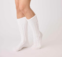 Chenille Cozy Cable Knee Socks