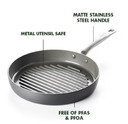 Chatham Ceramic Nonstick 11" Round Grill Pan