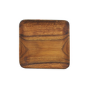 Square Acacia wood plate, 10"