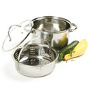 3 pc Stainless Steel Steamer Cooker Set