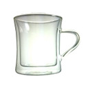 Diner Style Double Wall Glass Coffee Mug, W1050-Highwave