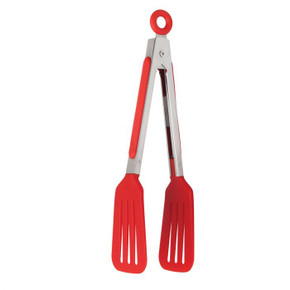 HIC Kitchen Slotted Flipper Tong, Nylon, 8in