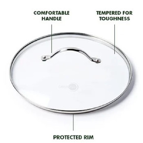 Glass Lid with Stainless Steel Handle & Rim-Greenpan 