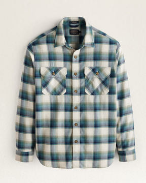 MEN'S PLAID BURNSIDE DOUBLE BRUSHED FLANNEL SHIRT-PENDLETON MEN'S PLAID BURNSIDE DOUBLE BRUSHED FLANNEL SHIRT-PENDLETON