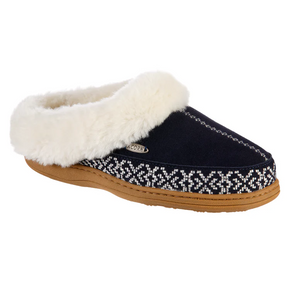 Women's Greta Embroidered Clog Slipper with Cloud Contour Comfort-Acorn
