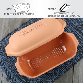 Eurita Clay Loaf Pan with Lid, 2 Quarts Eurita Clay Loaf Pan with Lid, 2 Quarts