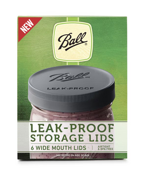 Ball Jar Storage Caps, Plastic, Gray,  Wide Mouth 8-Pack