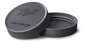 Ball Jar Storage Caps, Plastic, Gray,  Wide Mouth 8-Pack