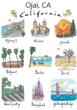 California Images Flour Sack Towel  