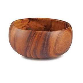 Round Calabash Acacia Wood Bowl, 6" x 3", K0464-Pacific Merchants