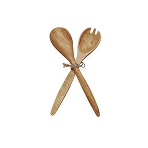 Fork & Spoon Acacia Wood Serving Set, 12" , K0773-Pacific Merchants