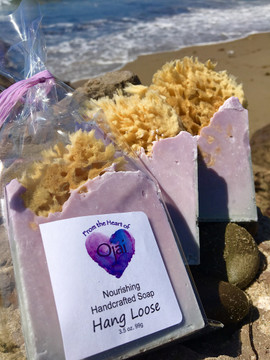 From The Heart Of Ojai Nourishing Hand Crafted Sponge Soap 3.5oz.