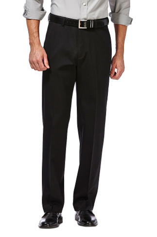 M's Premium Black No Iron Khaki-Haggar
