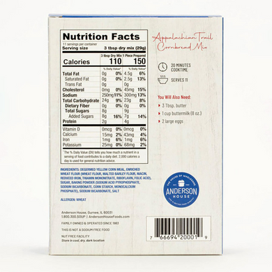 Appalachian Trail Cornbread Mix-Anderson House