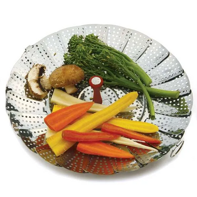 Large Vegetable Steamer w. Detachable Red Post