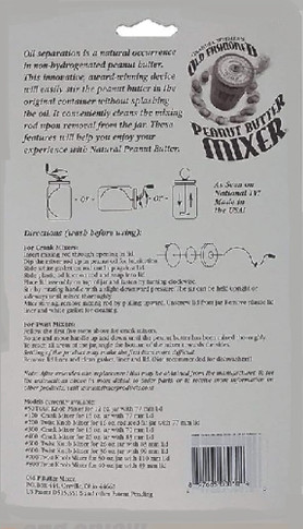 Grandpa Witmer's Natural Peanut Butter Mixer, Model 100