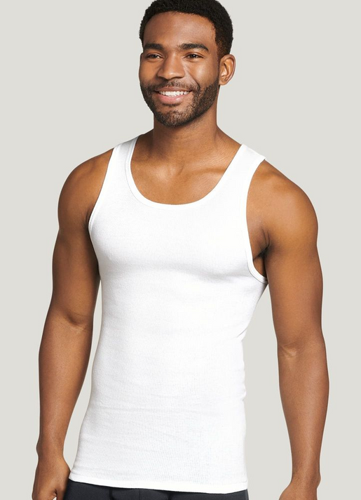 Jockey 100% Cotton A-Shirt Tank - 4 Pack