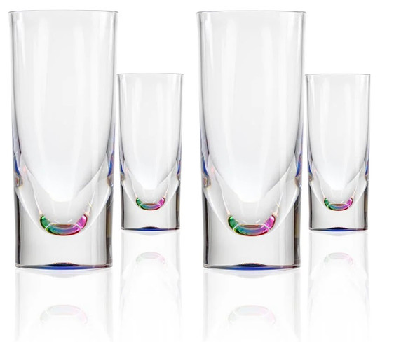 TEARDROP 14OZ RAINBOW ACRYLIC TUMBLER | SET OF 4