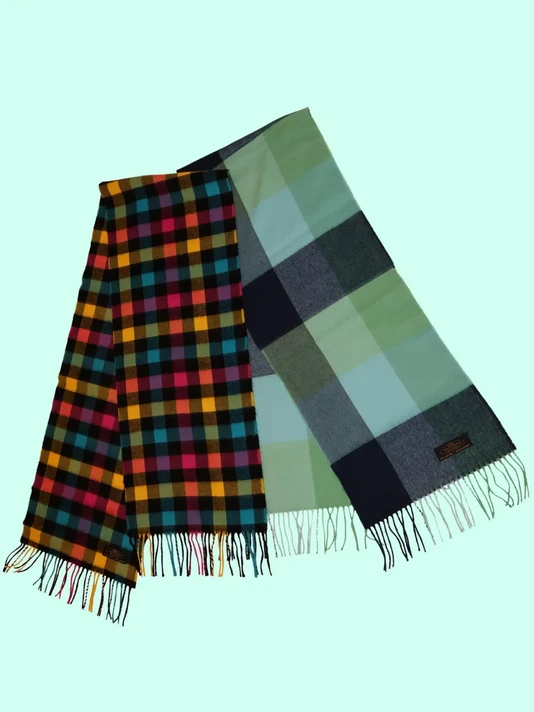Cashmere Scarves-Solids & Plaids